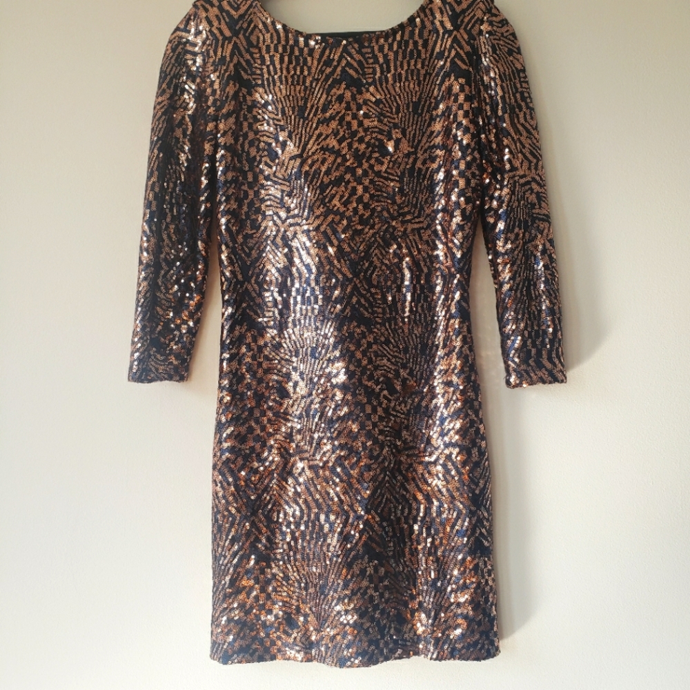 Akira Chicago Black Label Sequin Mini Dress EUC M